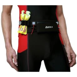 Zone3 Neoprene Pouch Race Belt With Neoprene Pouch - Black/white/gold -RunGear Elite 163989 04 d 293986