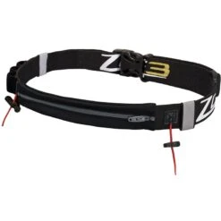 Zone3 Lycra Fuel Pouch Race Belt - Black/white/gold