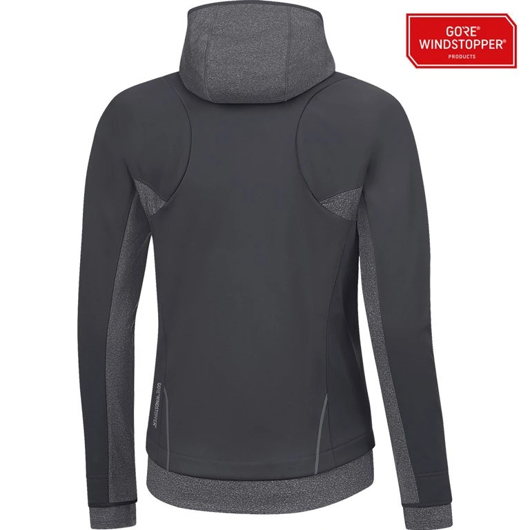 GOREWEAR R3 GORE® WINDSTOPPER® Thermo Women's Hoodie - Terra Grey 0R00 2 GOREWEAR R3 GORE® WINDSTOPPER® Thermo Women's Hoodie - Terra Grey 0R00 - Image 2