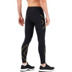 2XU Elite MCS Run Compression Tights - Black/gold Reflective -RunGear Elite 292340 02 d 594858
