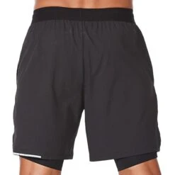 2XU Aero 2-In-1 7" Shorts - Black/silver Reflective -RunGear Elite 2xu aero 2 in 1 7 shorts black silver reflective 2 979640