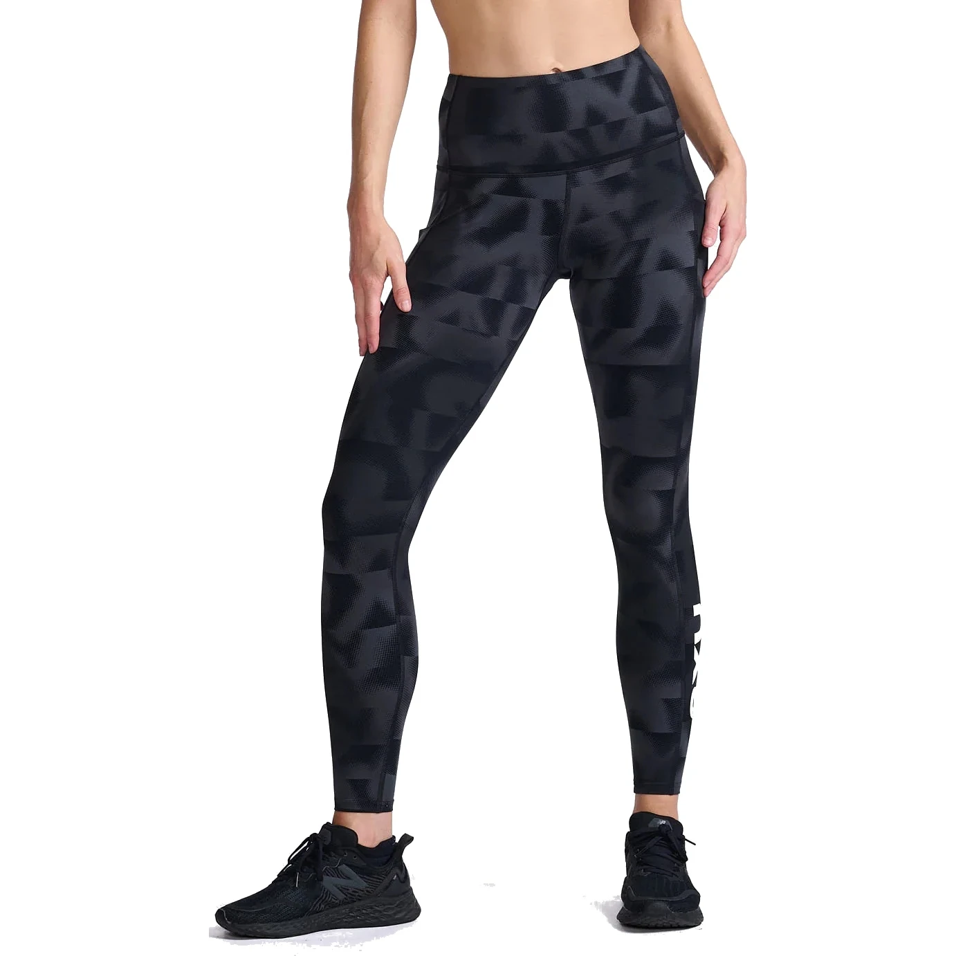 2XU Form Lineup Hi-Rise Compression Tights Women - Halftone Splice/white 1 2XU Form Lineup Hi-Rise Compression Tights Women - Halftone Splice/white