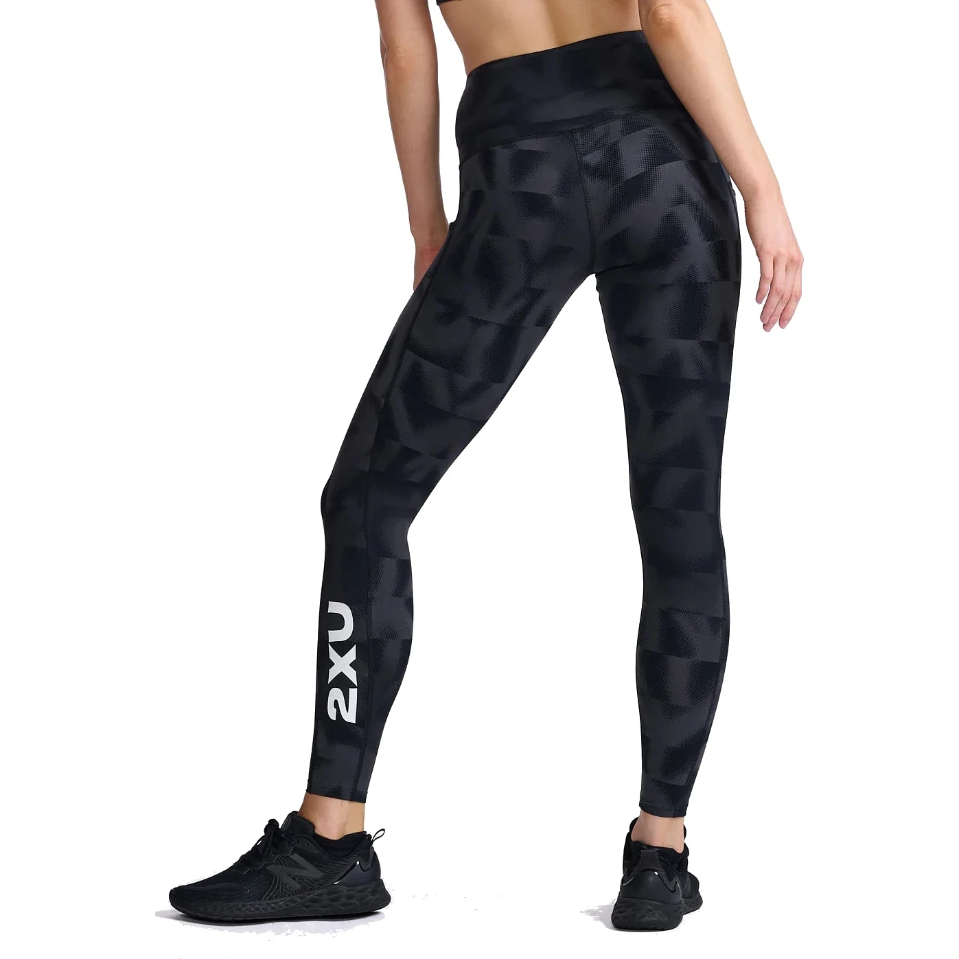 2XU Form Lineup Hi-Rise Compression Tights Women - Halftone Splice/white 3 2XU Form Lineup Hi-Rise Compression Tights Women - Halftone Splice/white - Image 3