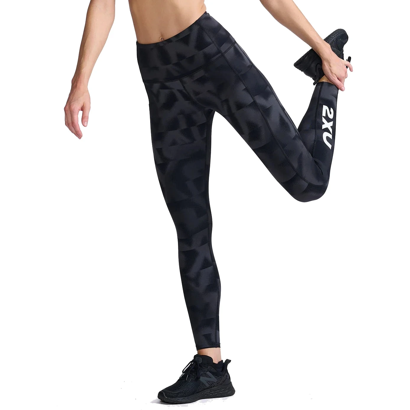 2XU Form Lineup Hi-Rise Compression Tights Women - Halftone Splice/white 4 2XU Form Lineup Hi-Rise Compression Tights Women - Halftone Splice/white - Image 4
