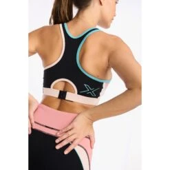 2XU Form Swift Women's Crop - Rosette/peach Whip -RunGear Elite 2xu form swift crop womens rosette peach whip2 1181093
