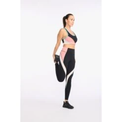 2XU Form Swift Women's Crop - Rosette/peach Whip -RunGear Elite 2xu form swift crop womens rosette peach whip5 1181096
