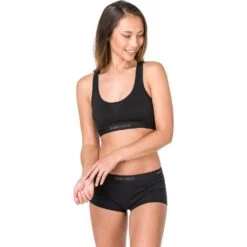 SUPER.NATURAL Women Semplice Bra 220 - Jet Black -RunGear Elite 310183 02 d 638377