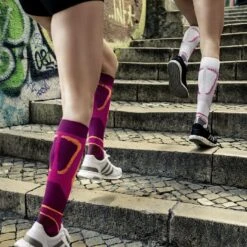Bauerfeind Run Performance Women's Compression Socks - White-pink - L (41-46 Cm) -RunGear Elite 336091 11 d 709535