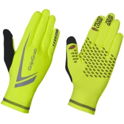 GripGrab Running Expert Hi-Vis Winter Touchscreen Gloves - Yellow Hi-Vis