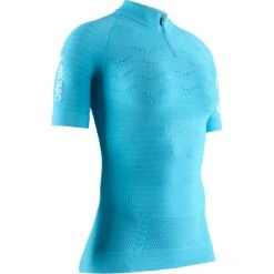 X-Bionic Effektor 4.0 Trail Run 1/2 Zip Short Sleeves Shirt For Women - Effektor Turquoise/arctic White