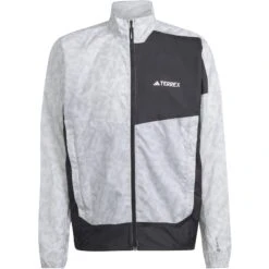 Adidas TERREX Trail Wind Jacket Men - White/grey Two HZ1299 -RunGear Elite adidas mens terrex trail wind jacket white grey two hz1299 2 1416840