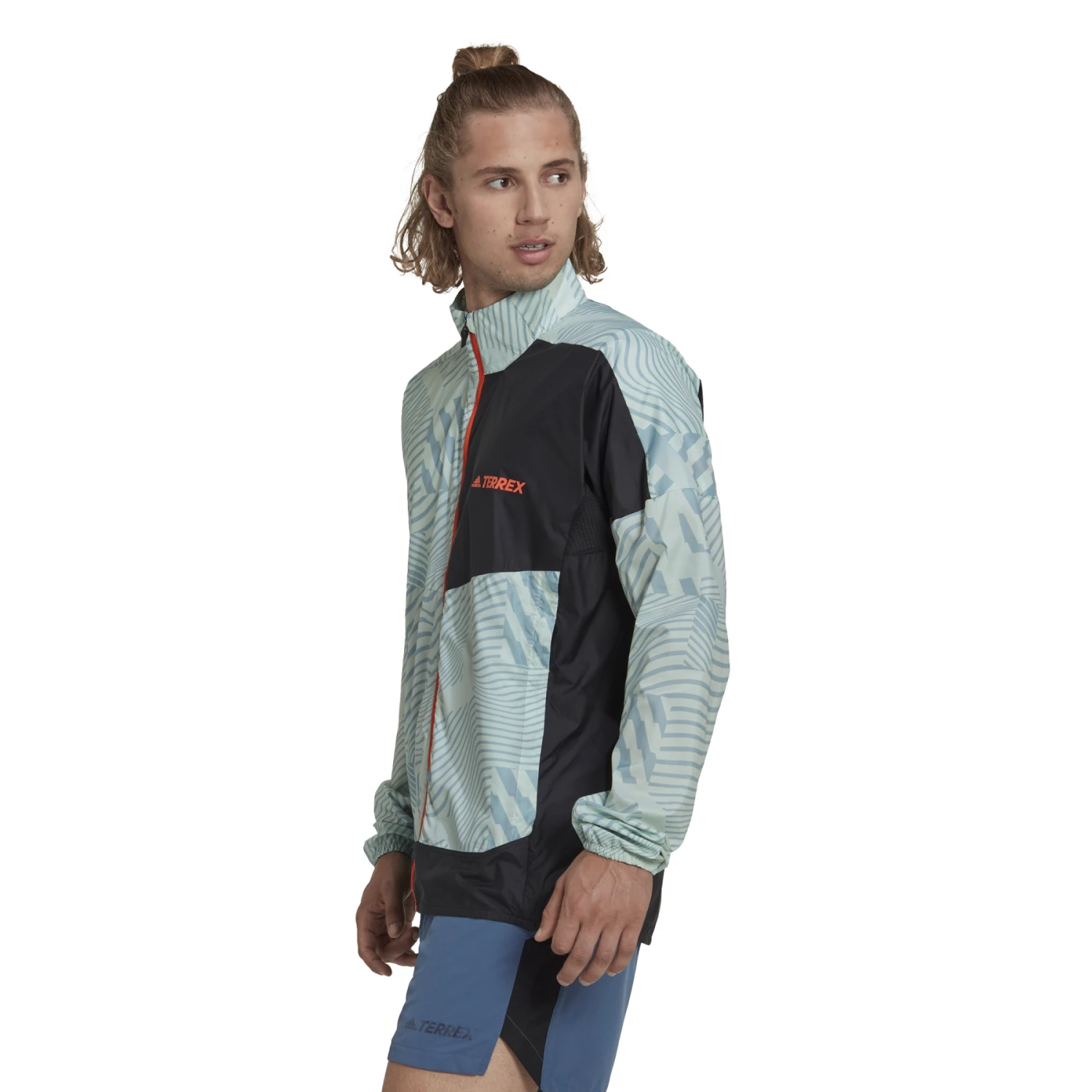 Adidas TERREX Trail Wind Jacket Men - Linen Green/magic Grey HI6199 3 Adidas TERREX Trail Wind Jacket Men - Linen Green/magic Grey HI6199 - Image 3
