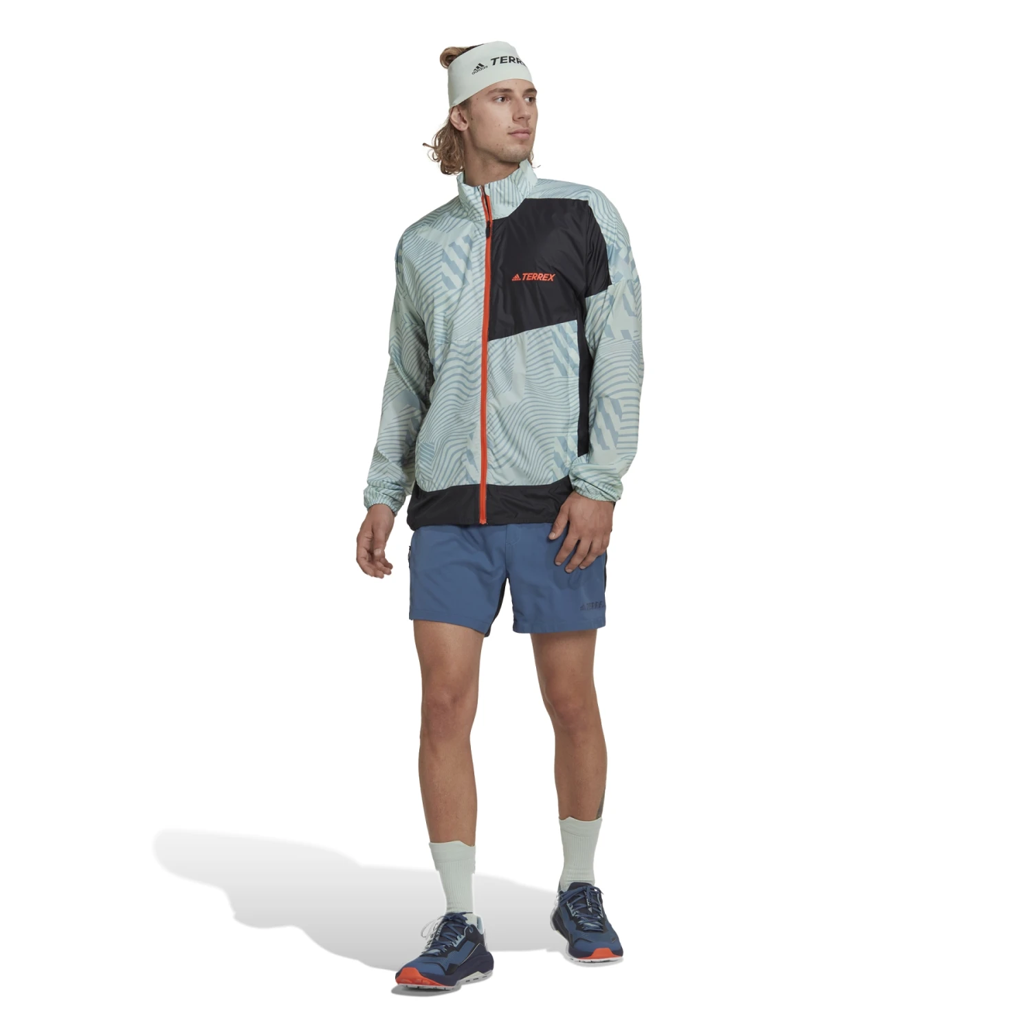 Adidas TERREX Trail Wind Jacket Men - Linen Green/magic Grey HI6199 4 Adidas TERREX Trail Wind Jacket Men - Linen Green/magic Grey HI6199 - Image 4