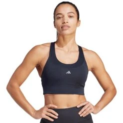 Adidas Run Pocket Sports Bra With Medium Support Women - Black HZ1533