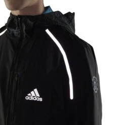 Adidas Marathon For The Oceans Jacket Men - Black/pulse Blue HM1212 -RunGear Elite adidas terrex light marathon jacket black pulse blue hm1212 3 1232004