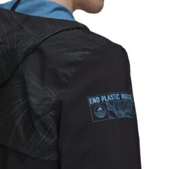 Adidas Marathon For The Oceans Jacket Men - Black/pulse Blue HM1212 -RunGear Elite adidas terrex light marathon jacket black pulse blue hm1212 4 1232003