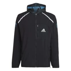 Adidas Marathon For The Oceans Jacket Men - Black/pulse Blue HM1212 -RunGear Elite adidas terrex light marathon jacket black pulse blue hm1212 6 1232001