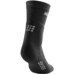 CEP Cold Weather Mid Cut Compression Socks - Black -RunGear Elite cep cold weather compression mid cut socks for men black 2 1017242