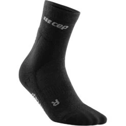 CEP Cold Weather Mid Cut Compression Socks - Black -RunGear Elite cep cold weather compression mid cut socks for men black 4 1017244