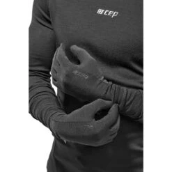 CEP Cold Weather Merino Gloves - Black -RunGear Elite cep cold weather merino gloves black 3 1542336