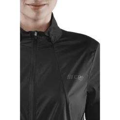 CEP Cold Weather Windbreaker Jacket Women - Black -RunGear Elite cep cold weather windbreaker jacket women black 4 1555732