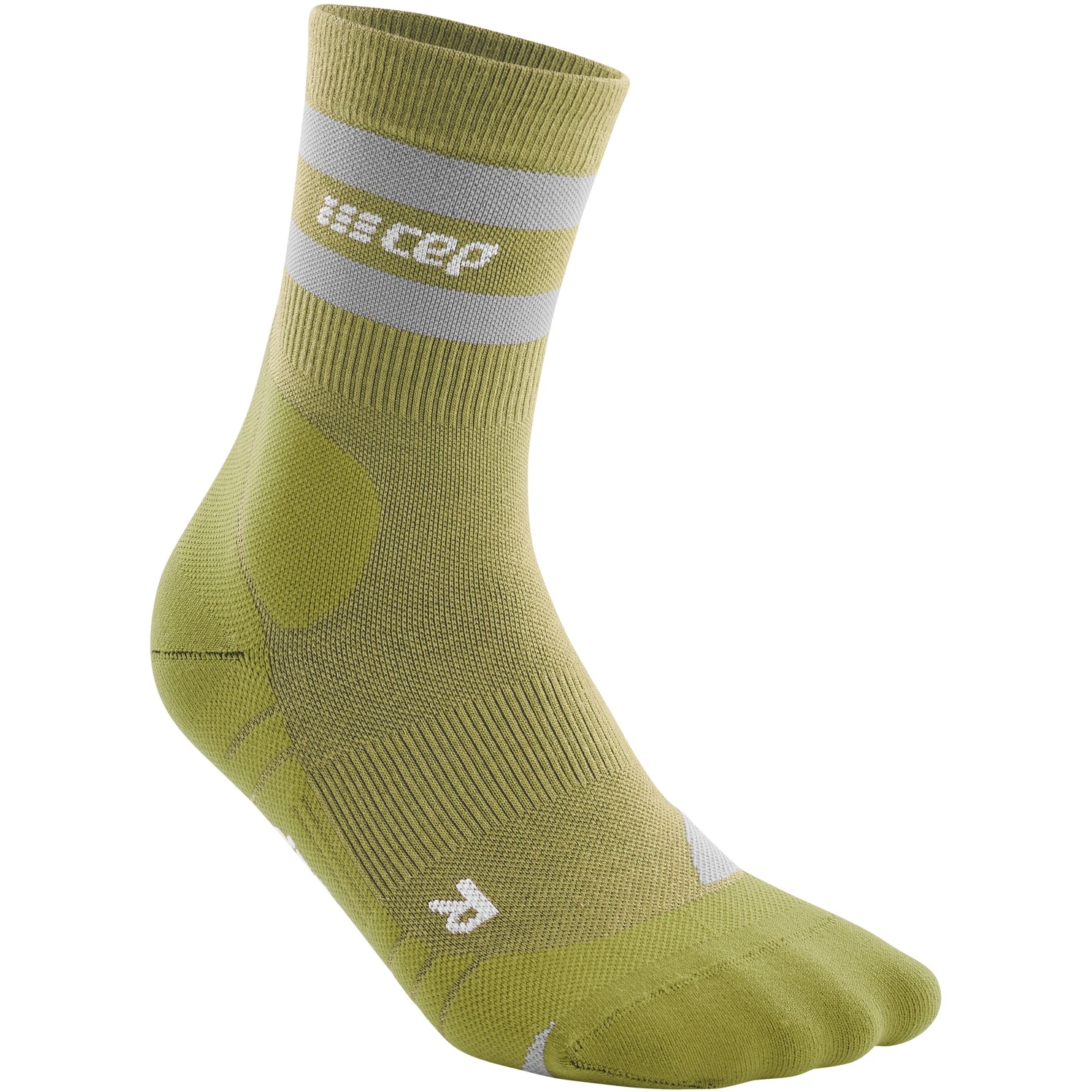 CEP Hiking 80s Mid Cut Compression Socks - Olive/grey 3 CEP Hiking 80s Mid Cut Compression Socks - Olive/grey - Image 3