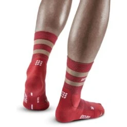 CEP Hiking 80s Mid Cut Compression Socks Women - Berry/sand -RunGear Elite cep hiking 80s mid cut compression socks women berry sand 6 1555413