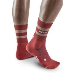 CEP Hiking 80s Mid Cut Compression Socks Women - Berry/sand -RunGear Elite cep hiking 80s mid cut compression socks women berry sand 7 1555414