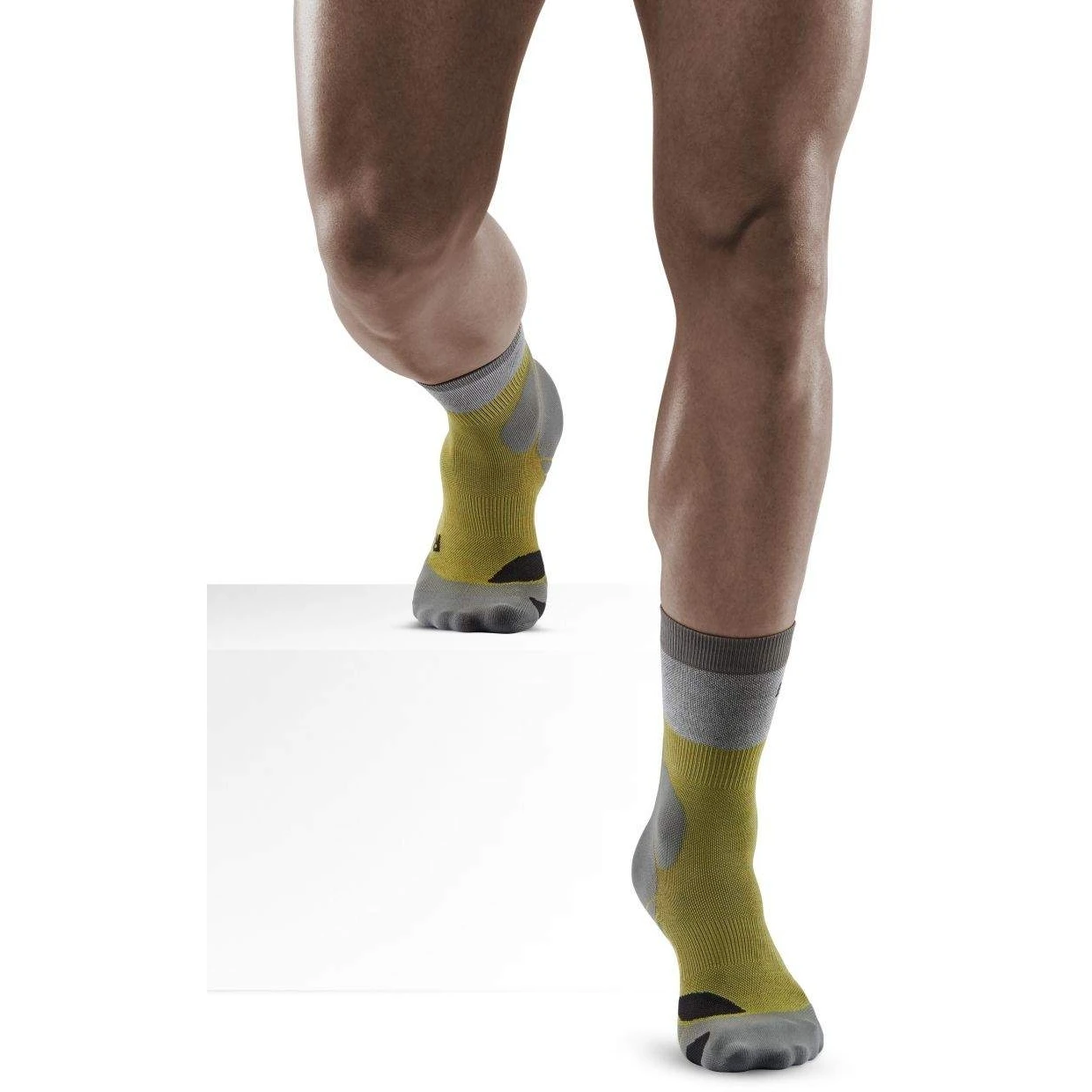 CEP Hiking Light Merino Mid Cut Compression Socks - Olive/grey 5 CEP Hiking Light Merino Mid Cut Compression Socks - Olive/grey - Image 5