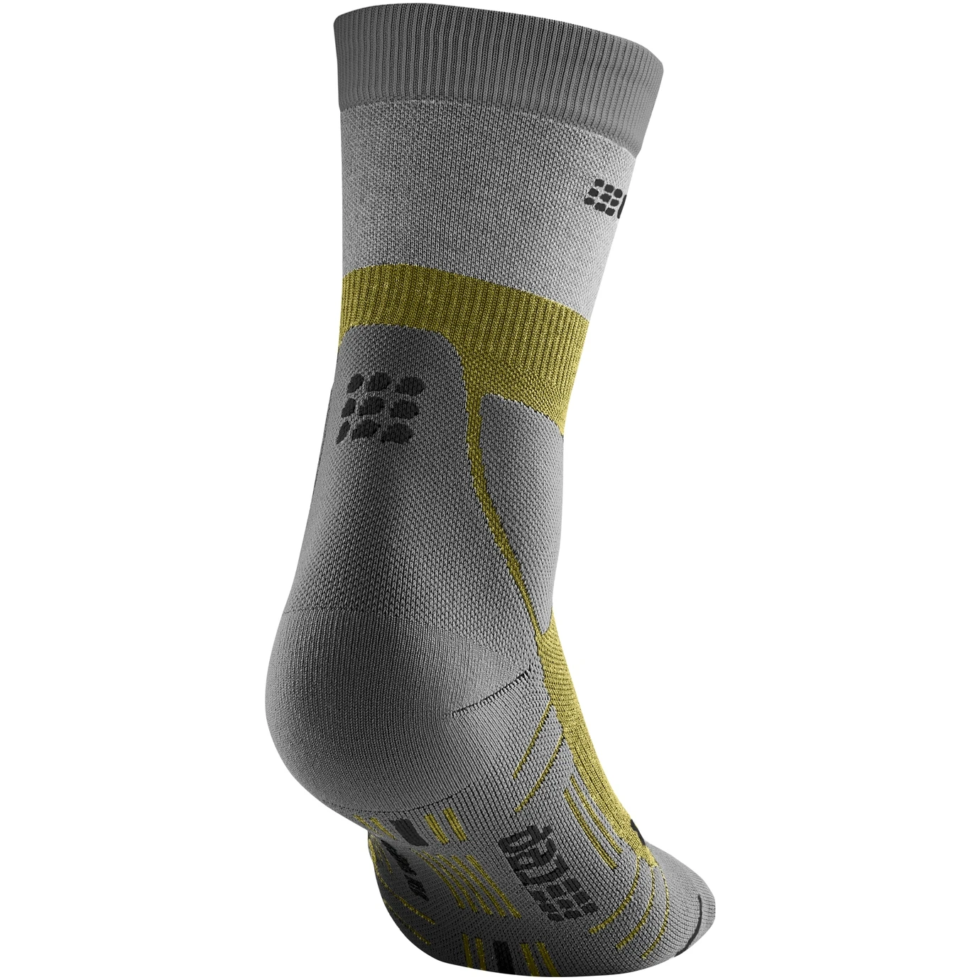 CEP Hiking Light Merino Mid Cut Compression Socks - Olive/grey 4 CEP Hiking Light Merino Mid Cut Compression Socks - Olive/grey - Image 4