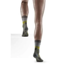 CEP Hiking Light Merino Mid Cut Compression Socks Women - Olive/grey -RunGear Elite cep hiking light merino mid cut compression socks women olive grey 2 1555600