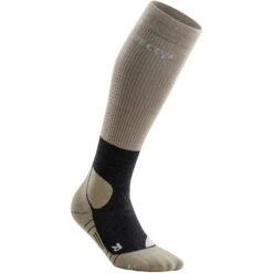 CEP Hiking Merino Compression Socks Women - Sand/grey -RunGear Elite cep hiking merino compression socks sand grey 3 1113357
