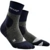 CEP Hiking Merino Mid Cut Compression Socks - Peacoat/grey