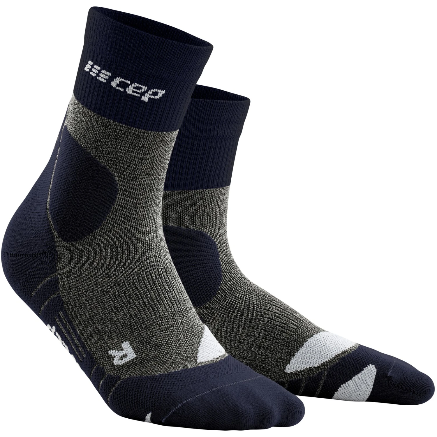 CEP Hiking Merino Mid Cut Compression Socks - Peacoat/grey 1 CEP Hiking Merino Mid Cut Compression Socks - Peacoat/grey