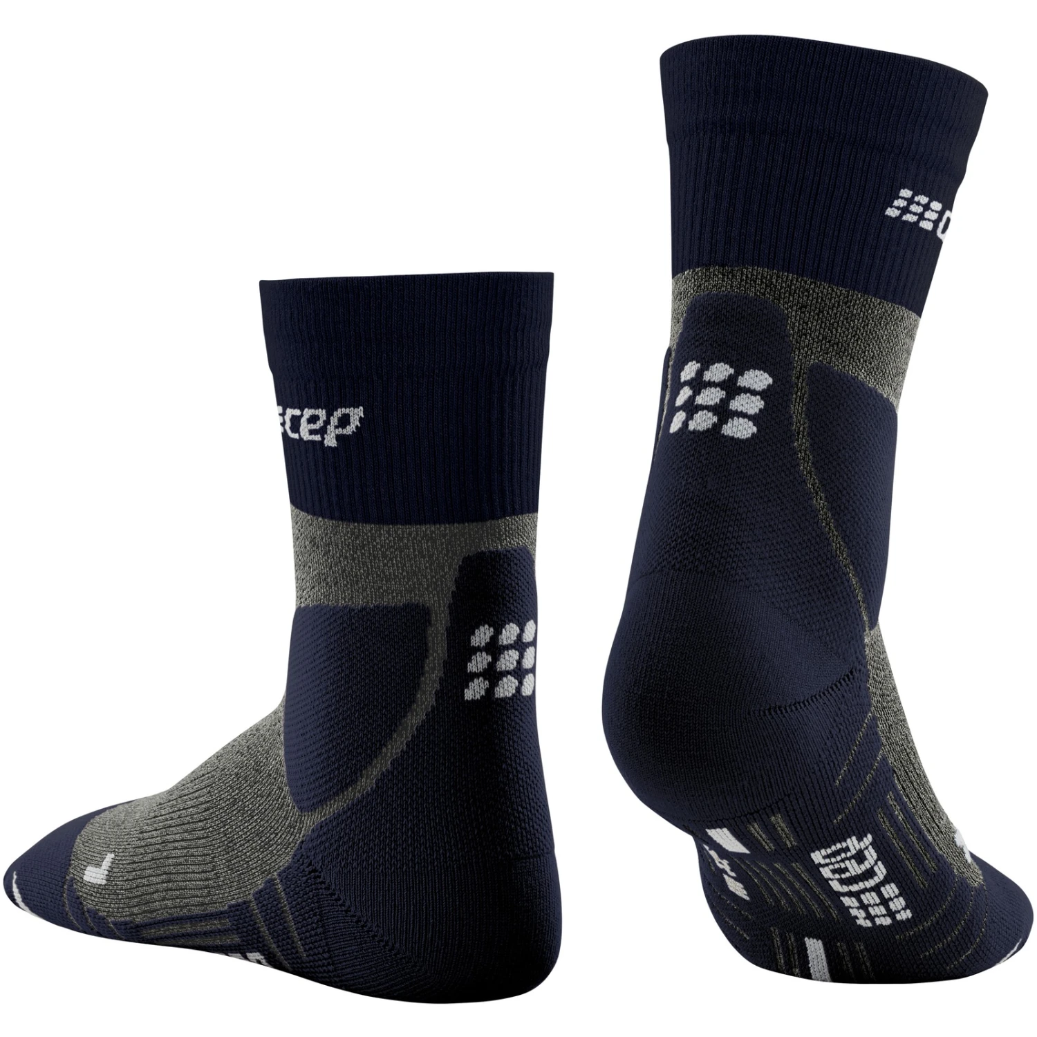 CEP Hiking Merino Mid Cut Compression Socks - Peacoat/grey 2 CEP Hiking Merino Mid Cut Compression Socks - Peacoat/grey - Image 2