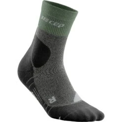 CEP Hiking Merino Mid Cut Compression Socks Women - Green/light Grey -RunGear Elite cep hiking merino mid cut compression socks women green light grey 4 1390841