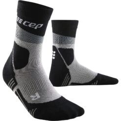 CEP Max Cushion Hiking Mid Cut Compression Socks Women - Grey/black