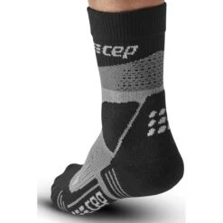CEP Max Cushion Hiking Mid Cut Compression Socks Women - Grey/black -RunGear Elite cep max cushion hiking mid cut compression socks women grey black 1 1555250