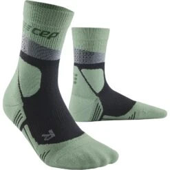 CEP Max Cushion Hiking Mid Cut Compression Socks Women - Grey/mint