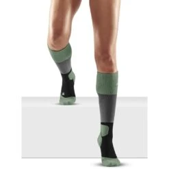 CEP Max Cushion Hiking Tall Compression Socks Women - Grey/mint -RunGear Elite cep max cushion hiking tall compression socks women grey mint 1 1555174