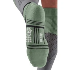 CEP Max Cushion Hiking Tall Compression Socks Women - Grey/mint -RunGear Elite cep max cushion hiking tall compression socks women grey mint 2 1555175