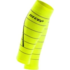 CEP Reflective Compression Calf Sleeves - Neon Yellow