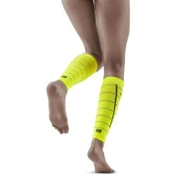 CEP Reflective Compression Calf Sleeves Women - Neon Yellow -RunGear Elite cep reflective compression calf sleeves women neon yellow 22 1553110