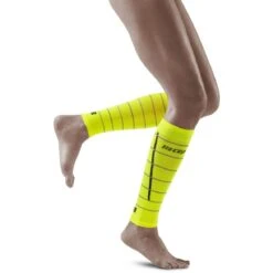 CEP Reflective Compression Calf Sleeves Women - Neon Yellow -RunGear Elite cep reflective compression calf sleeves women neon yellow 23 1553111