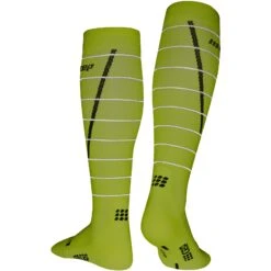 CEP Reflective Compression Socks - Neon Yellow -RunGear Elite cep reflective compression socks neon yellow 4 1264232