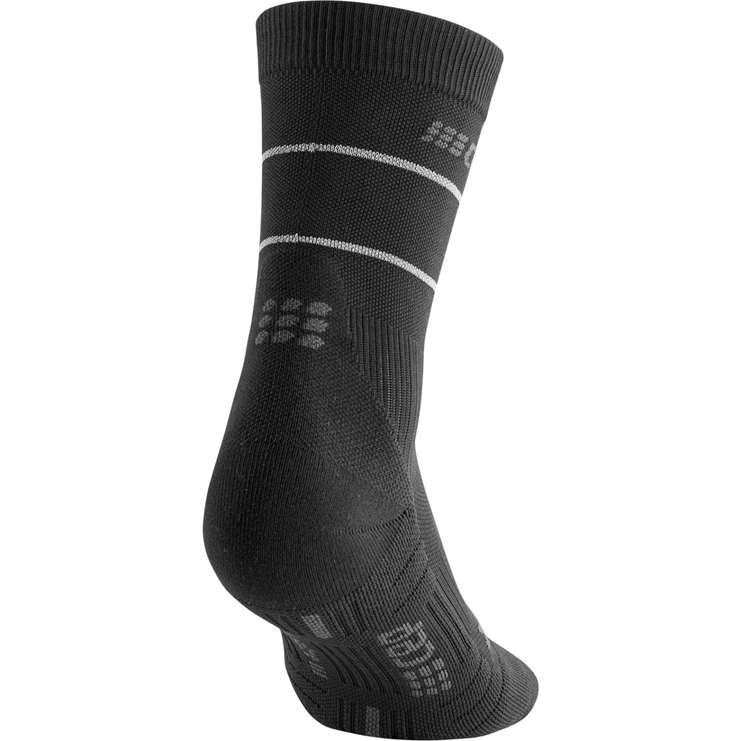 CEP Reflective Mid Cut Compression Socks Women - Black 3 CEP Reflective Mid Cut Compression Socks Women - Black - Image 3