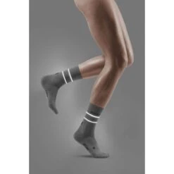 CEP Reflective Mid Cut Compression Socks Women - Grey -RunGear Elite cep reflective mid cut compression socks women grey 24 1553042
