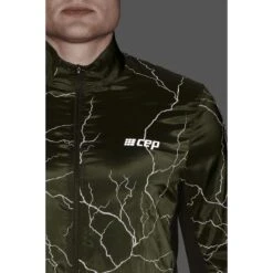 CEP Reflective Windbreaker Jacket - Dark Green -RunGear Elite cep reflective windbreaker jacket dark green 26 1553123