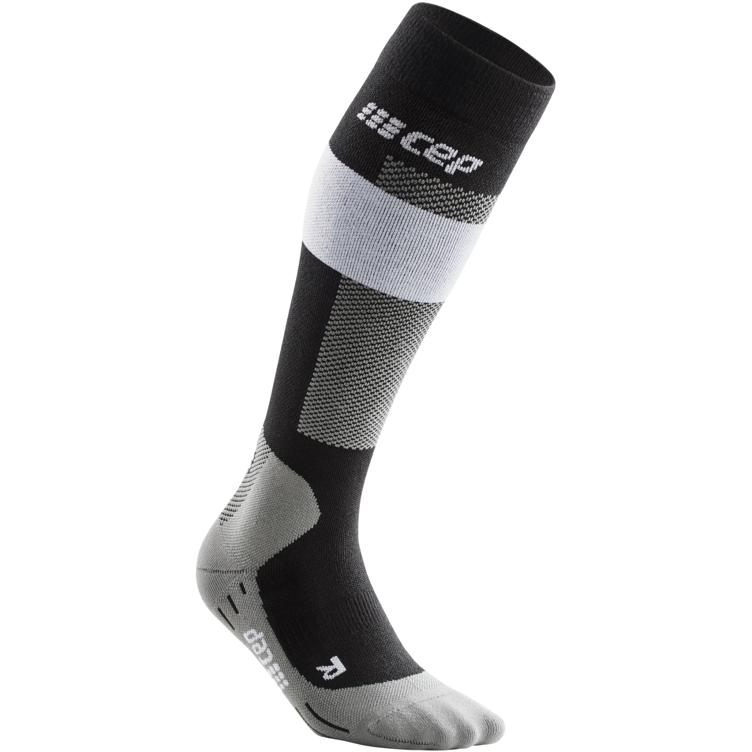 CEP Ski Merino Compression Socks - Grey 3 CEP Ski Merino Compression Socks - Grey - Image 3