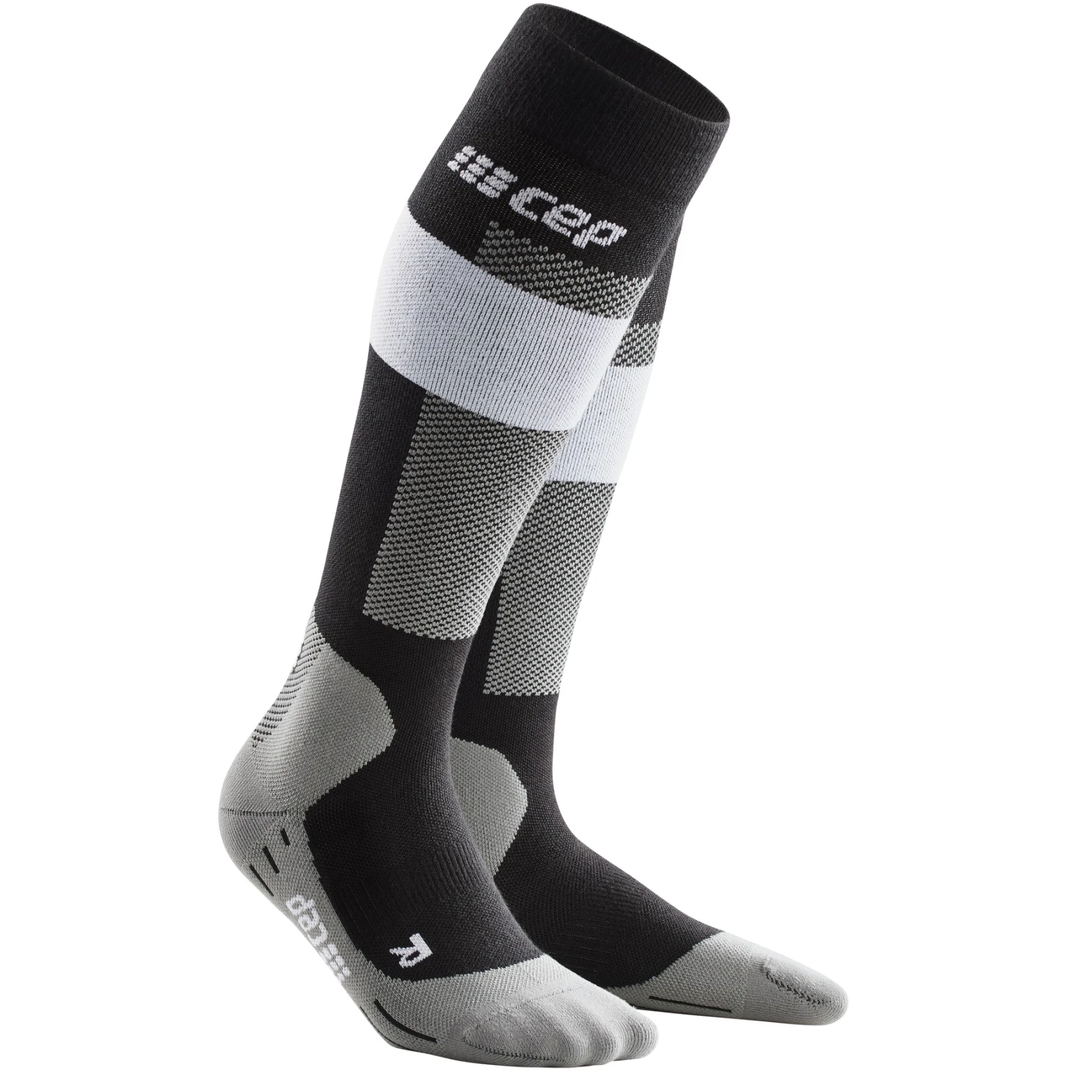 CEP Ski Merino Compression Socks - Grey 1 CEP Ski Merino Compression Socks - Grey